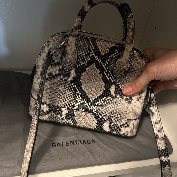 Balenciaga Ville XXS Python Top Handle Bag Per - Picture 2 of 3
